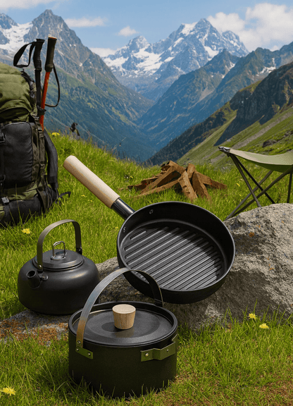 Cooking Set Out of Doors
